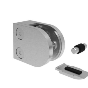 Pince verre  dos plat 40×50 talon amovible inox 304