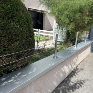 Potelet inox et câble sur mesure